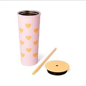 🆕 Stoney Clover Lane x Target Pink & Orange Insulated Tumbler with Straw